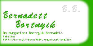 bernadett bortnyik business card